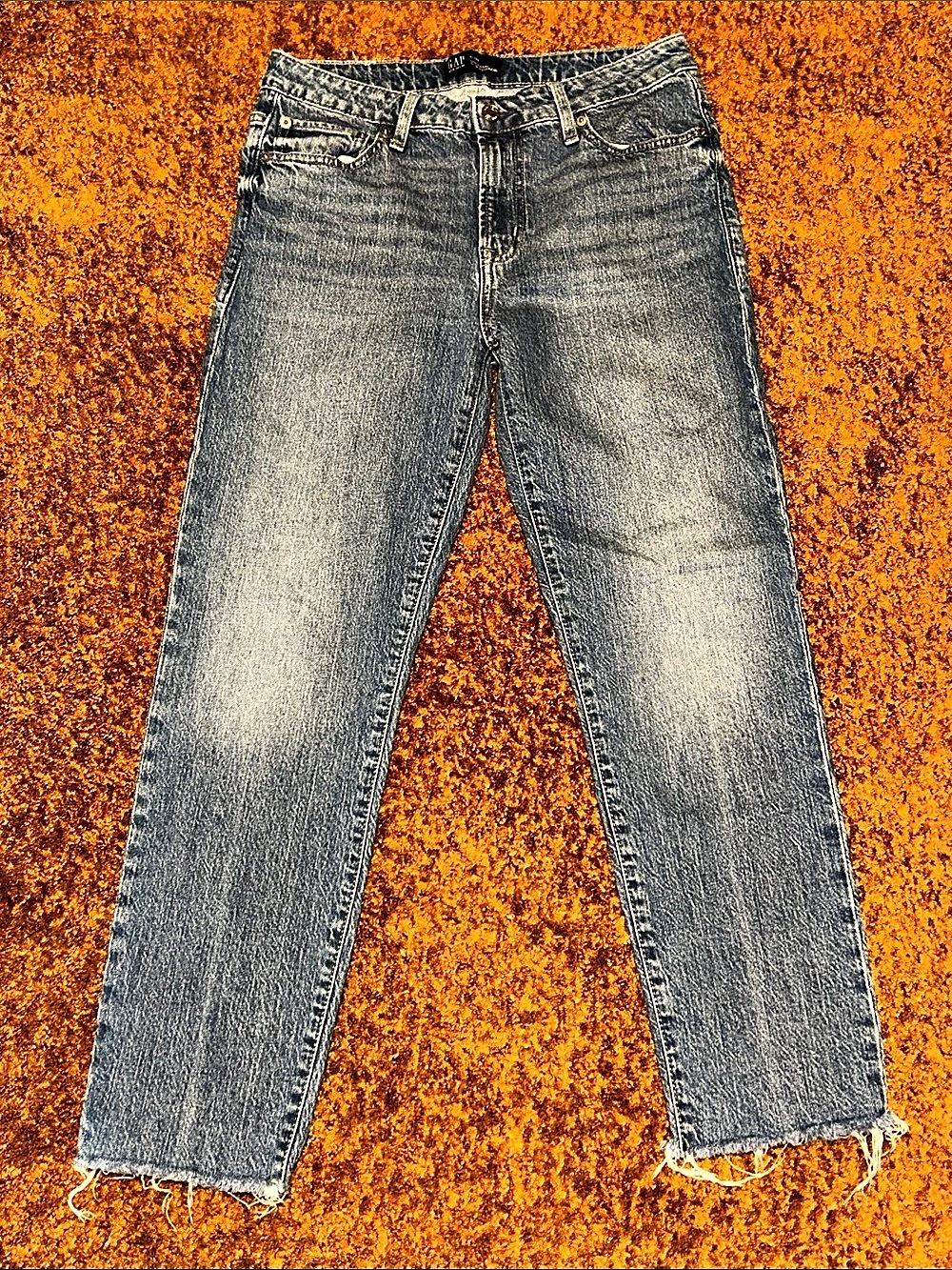 Gap Universal Slim Boyfriend Jeans Straight Leg Blue Waist 28